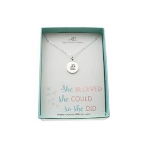Swimming Charm Necklace in Sterling Silver on an 18 Inch Sterling Silver Cable Chain, Gift For Swimmer, Swimming Gifts, Swim team awards. Girl Swimmer