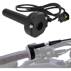 Motorcycle Throttle Turn Grips Throttle Assembly with Throttle Cable for Surron Sur Ron Light Bee X/S Segway X260 X160 Electric Dirt Bike EBike Imitation Carbon Fiber