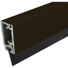 Fire Rated/Aluminum Door Bottom Sweep with Snap-on Cover and Solid Rubber Extrusion (7774CA), (36'' L x 11/12'' W x 12/8'' H)