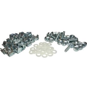 RackGold® 12-24 Zinc Cage Nut & Screws w/Washers 25-Pack USA Made