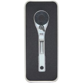 711L Flat End EDC Ratchet Wrench - Screwdriver Accessory Compatible with Multitools' Flat Bit Adapters (with key ring hole and 1 Utility Loop)