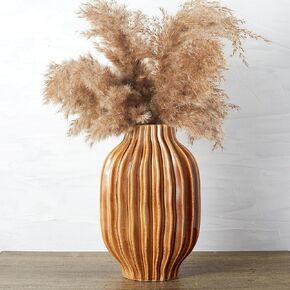 BlossoME 11" Large Ceramic Vases for Decor Farmhouse Entryway Decorative Pottery Living Room Kitchen Decoration Fall Flower Vase for Pampas Grass Fireplace Mantel Console Table Decor