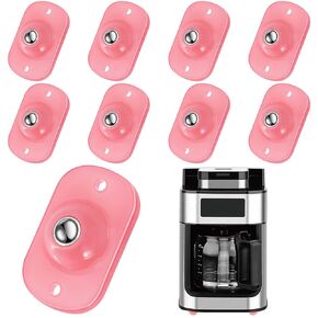 8 Pcs Self Adhesive Caster Wheels,Wheels for Appliances,Mini Swivel Wheels 360 Degree Rotation Sticky Pulley for Trash Can, Bins Bottom,Storage Box, Small Furniture and Kitchen Appliances(Black)
