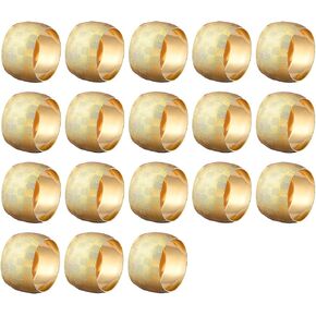 Napkin Rings-Metal Serviette Napkin Holder -Round Napkin Holder Rings Set for Dinning Table Parties Weddings Family Gather -Holiday Banquet Christmas Dinner Decor(18 Set Gold)