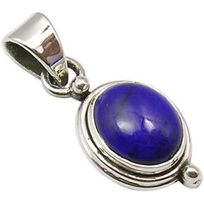Cabochon Lapis Lazuli Pendant 1.2" Sterling Silver Fashion Gift in Kuwait