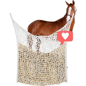 Slow Feed Hay Bags for Horses- 1.5" Holes Ultra Slow Feed Hay Nets for Horses Slow Hay Feeder for Horses Goat Stall Trailer-Improve Digestion -1 Pack Size 35"*31"