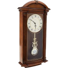 Bulova C4331 Hartwick Chiming Clock, Walnut 29.75 x 14 x 5.5