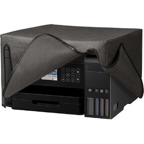 kwmobile Dust Cover Compatible with Epson Eco Tank ET-3850 / Eco Tank ET-4856 - Printer Case - Fabric Protector Cover - Dark Grey