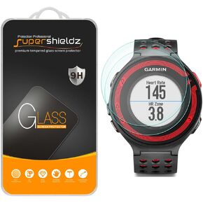 Supershieldz (2 Pack) Designed for Garmin Forerunner 220, 225, 230, 235, 620, 630 Tempered Glass Screen Protector Anti Scratch, Bubble Free