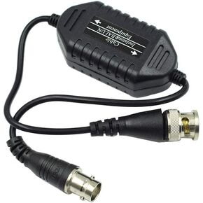 CCTV BNC Male to Female Coaxial Video Ground Loop Isolator Balun Black - (5 Pcs)