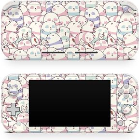 TACKY DESIGN Panda Pink Pattern Skin Compatible with Nintendo Switch lite, Pastel Color Compatible with Switch lite Stickers, Vinyl 3m Decal, Full wrap Cover