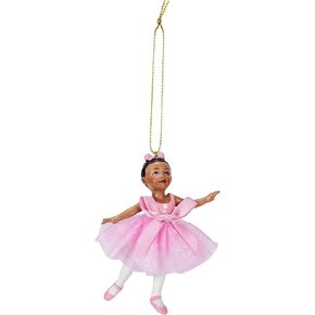 Kurt S. Adler African American Little Ballerina Christmas Tree Ornament,Resin, C8751 New