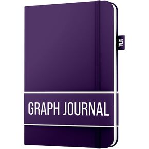 Scribbles That Matter Graph paper journal for writing| 150 pages, 120gsm Thick Paper with Sticky Notes, 2 bookmarks, pen holder, elastic band, (V) leather hard cover graph notebook,5.75x8.2 inches