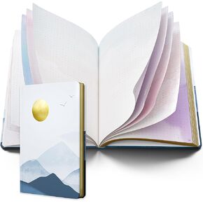 Sort Out My Life A5 Dot Grid Notebook, 160GSM, Unique Watercolor Background Color Pages, 157 Numbered Pages, Key and Contents Included, Hardcover Thick Journal, Lay-Flat Design, 8.25 x 5.75 inches in Kuwait