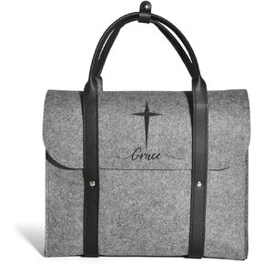 ROTCROSS Bible Covers For Women Felt shoulder bag Bible Carrying Case,church bag,Felt Tote Bag For Women Work