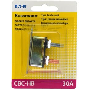 Bussmann (BP/CBC-30HB-RP) 30 Amp Type-I Stud Mount Circuit Breaker with Lengthwise Bracket
