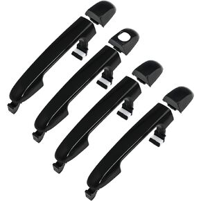 JDMON Black Exterior Door Handles Replacement for Hyundai Elantra 2006-2012 Front Rear Left Driver Right Passenger Side Outside Outer Handle Set Replacement for 82651-2H000 82652-2H000 82652-2H020