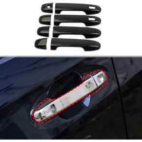 Carbon Fiber Style Exterior Side Door Handles Cover Trim Accessories for 2018-2024 Subaru Crosstrek,2019-2024 Ascent/Forester,2017-2024 Impreza,2022-2023 WRX