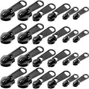 Ciieeo Seam Ripper Zipper Repair Kit 18 Pcs Zipper Replacement Instant Zipper Replacement Slider Metal Zippers for Repairing Coats Jackets Metal Nylon Coil Zippers Seam Ripper Zipper Repair Kit