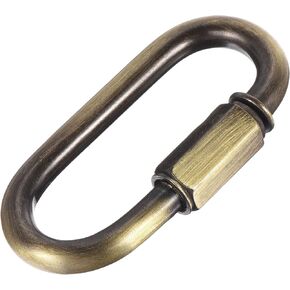 MECCANIXITY Chain Connector, 6mm Thick Quick Link Screw Lock Oval Clips for Chandelier Pendant Lights Bronze Pack of 6