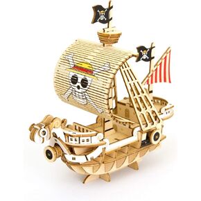 One Piece Victoria Punk Ship Model - One Piece Model Kit Series - Japanese Miniature Wooden 3D Puzzle - Fun DIY Wood Craft Kits for Adults