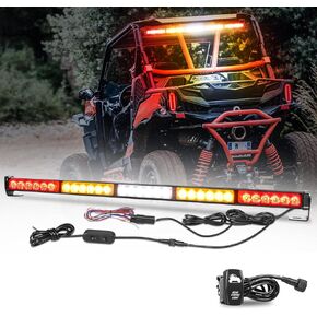 LED Chase Light Bar, AKD Part 30" UTV Rear Chasing Light w/Turn Signal Brake Reverse Light Bar Offroad Roof Strobe Warning Light for UTV SXS ATV Truck Can-Am RZR Kawasaki Yamaha Honda