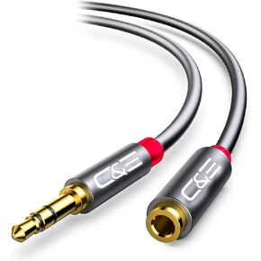 3.5mm Aux Headphone Extension Cable 10 Feet (3 Meters) 3.5mm Male to Female Stereo Audio Extension Cable 10ft (3M) for Car, Stereo, iPhone, Smartphone or any Audio Device CNE54750 (2 Pack)