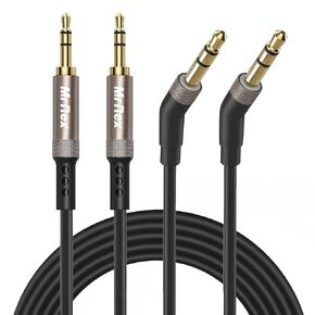 Mr Rex [2-Pack 6.5FT/2M 2.5mm to 3.5mm Aux Audio Cable Headphone Replacement Cord with 135 Degree Angle Connector