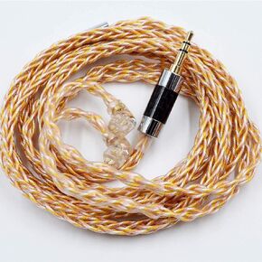 CCA KZ Gold Silver Plated Cable Upgrade Headphone Wire for KZ ZS10 PRO/ZSN Pro X/ZSN PRO/ZSX/ZSN/AS12/AS16/ZAX/DQ6 C12/CA16/CA4/NRA