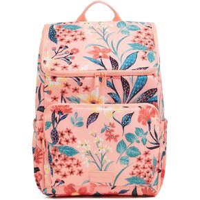 حقيبة ظهر Vera Bradley مُعاد تدويرها ومبردة بتقنية Ripstop Cooler، من Paradise Bright Coral