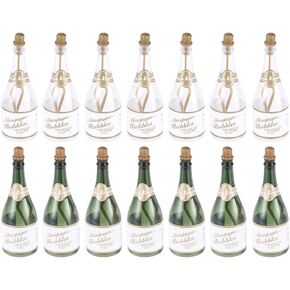 LUOZZY 24 PCS Mini Champagne Bottle Wedding Bottle Mini Wine Bottles 1:12 Bar Pub Life Scenes Dollhouse Champagne Bottle Decoration, No Bubble - 3.7×1.2 INCH