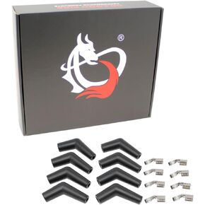 AIP Electronics Dragon FIRE Performance IGN1A Smart Coil Boot Terminal Kit 135/45 Degree Silicone fits All 7mm-8.5mm Spark Plug Wire Conversion Kit OEM Fit SPW1013