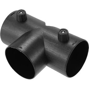 X AUTOHAUX 75mm Car Heater Warm 3 Way Air Ducting Elbow Pipe T Shape Outlet Connector Black Nylon