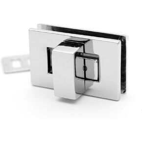 CRAFTMEMORE 2sets 1-1/8" Rectangle Turn Lock Clasp Purse Closure Twist Lock Leathercraft Accessory Purse Lock (Brushed BrassX)