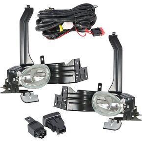 WFLNHB Left and Right Fog Lights Repalcement for Honda Accord Sedan 2008-2010 Fog Light Lamps Clear w/Wiring Kit