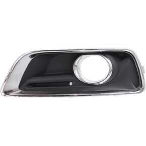 For Chevy Malibu Fog Light Cover 2013 2014 2015 Driver Side | Bezel | Chrome/Black | w/Fog Light Cover Hole | DOT/SAE Compliance | GM1038136 | 20768823