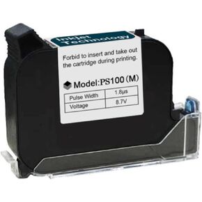 Original 42ml Black Quick Dry Solvent Ink Cartridge Replacement for 0.5inch/12.7mm Handheld Mini Inkjet Printers PC11 (Black)