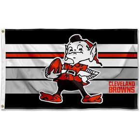 Cleveland Browns Retro Stripes Large 3x5 Flag