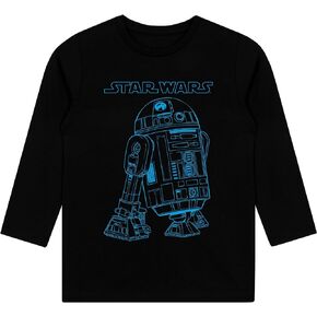 STAR WARS Long Sleeve T-Shirt | R2D2 Boys Tshirt | Movie & TV Fan T-Shirts
