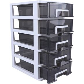 3 Tier Plastic Drawer Type Closet, Plastic Home Office Storage Organizer, Makeup Organizer Storage Station Cube, Cosmetics Jewelry Storage Box for Bathroom, Dorm, Desk, Countertop, Office