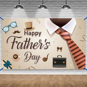 KatchOn, Happy Fathers Day Banner - XtraLarge, 72x44 Inch | Happy Fathers Day Decorations for Party | Happy Fathers Day Backdrop for Photography | Happy Fathers Day Sign for Father's Day Party Decor