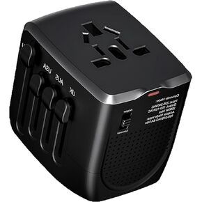 International Travel Adapter Step Down 220V to 110V, 880Watt Voltage Converter for Hair Dryer, Hair Straightener/Curling Iron, Laptop Cell Phone, Power Adapter for EU/UK/AU/US Over 200 Countries