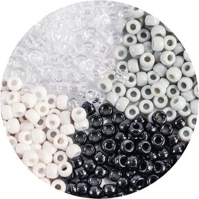 2000 PCS Pony Beads Glow in The Dark, Multi-Colored UV Beads for Bracelets, Friendship Bracelet Beads, Hair Beads for Braids, Beads for Jewelry Making, Plastic Beads for Crafts (Mixed Luminous)