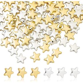 PH PandaHall Heart Beads, 40pcs Love Heart Spacer Beads 4 Color Brass Metal Spacers Gold Plated Loose Bead for Wedding Mother's Day Christmas Jewelry Making Bracelets Necklace