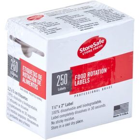 Cambro 1252SLB250 Dissolvable Label - Food Rotation Labels -