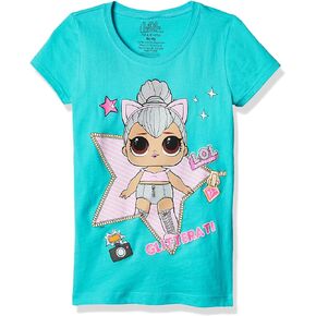 L.O.L. Surprise! Girls' Big Glitterati Kitty Queen Short Sleeve T-Shirt