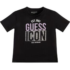 GUESS Girls' Short Sleeve Midi T-Shirt