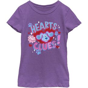 Nickelodeon Blues Hearts and Clues Girls Short Sleeve Tee Shirt