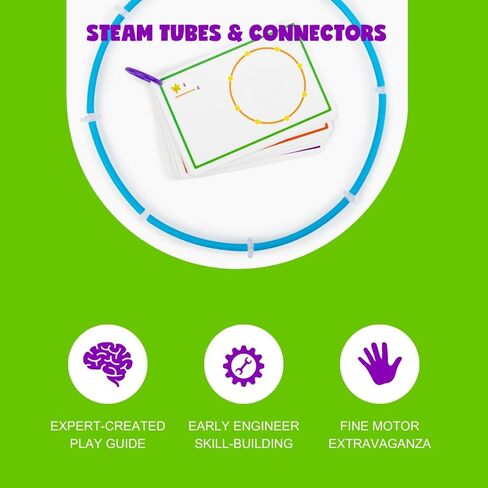 أنابيب وموصلات Roylco STEAM - أنابيب بناء البناء مع كتل الموصل - ضبط دقيق in Kuwait