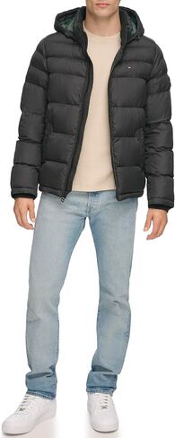Tommy Hilfiger Men's Hooded Puffer Jacket in Saudi Arabia